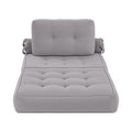Artiss 1 Seater Corduroy Sofa Bed Pull Out Couch Grey