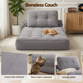 Artiss 1 Seater Corduroy Sofa Bed Pull Out Couch Grey