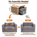 Artiss 2 Seater Corduroy Sofa Bed Pull Out Grey