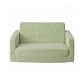 Artiss 2-in-1 Sofa Foam Couch with Side Pocket Light Green