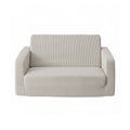 Artiss 2-in-1 Sofa Foam Couch with Side Pocket Light Grey