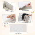 Artiss 2-in-1 Sofa Foam Couch with Side Pocket Light Grey