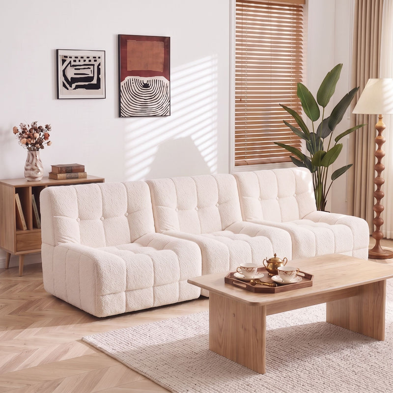 Artiss Set of 3 Sofa Modular Boneless Couches No Assembly White