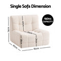 Artiss Set of 3 Sofa Modular Boneless Couches No Assembly White