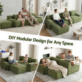 Artiss 300cm Modular Sofa Bed L-Shaped Sectional Green