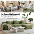 Artiss 300cm Modular Sofa Bed L-Shaped Sectional Green
