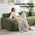 Artiss 300cm Modular Sofa Bed L-Shaped Sectional Green