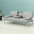 Artiss Sofa Bed 188cm Grey Faux Linen