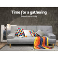 Artiss Sofa Bed 188cm Grey Faux Linen