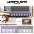 Artiss Sofa Bed 3-Seater 1.9m Grey Innerspring Couch Futon