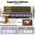 Artiss Sofa Bed 3-Seater 1.9m Innerspring Futon Couch Green