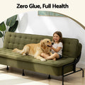 Artiss Sofa Bed 3-Seater 1.9m Innerspring Futon Couch Green