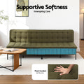 Artiss Sofa Bed 3-Seater 1.9m Innerspring Futon Couch Green
