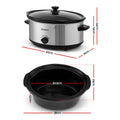 Devanti 6.5L Slow Cooker Electric Multi Cooker 3 Heat Settings