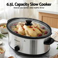 Devanti 6.5L Slow Cooker Electric Multi Cooker 3 Heat Settings