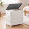 Artiss Foldable Storage Cabinet Stackable Box Flip-Top Rolling Organiser White
