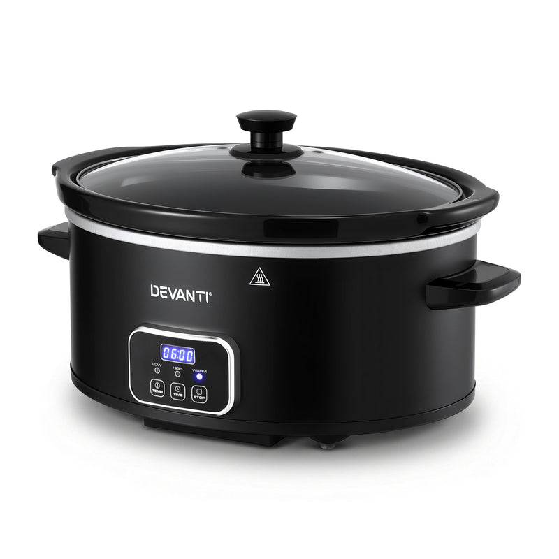 Devanti 5.6L Slow Cooker Electric Multi Cooker 3 Heat Settings