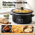 Devanti 5.6L Slow Cooker Electric Multi Cooker 3 Heat Settings
