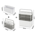 Artiss 5 Tier Portable Storage Box Clear Plastic Detachable