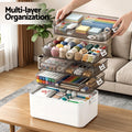 Artiss 5 Tier Portable Storage Box Clear Plastic Detachable