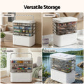 Artiss 5 Tier Portable Storage Box Clear Plastic Detachable