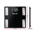 Everfit Bluetooth Body Fat Scale 180kg Wireless Bathroom Gym