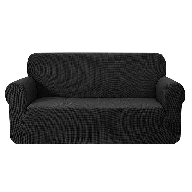 Artiss 3 Seater Sofa Cover High Stretch Black Couch Protector