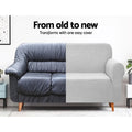 Artiss 3 Seater Sofa Cover High Stretch Couch Grey