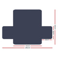 Artiss Sofa Cover 3 Seater Quilted Dark Grey Couch Protector