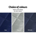 Artiss Sofa Cover 3 Seater Quilted Dark Grey Couch Protector