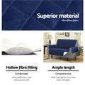 Artiss Sofa Cover 3 Seater Quilted Navy Couch Protector