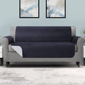 Artiss 4 Seater Sofa Cover Water Resistant Dark Grey