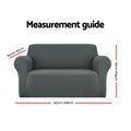Artiss Sofa Cover 2 Seater Stretch Grey Couch Protector