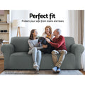 Artiss Sofa Cover 2 Seater Stretch Grey Couch Protector