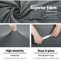 Artiss Sofa Cover 2 Seater Stretch Grey Couch Protector