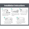 Artiss Sofa Cover 2 Seater Stretch Grey Couch Protector