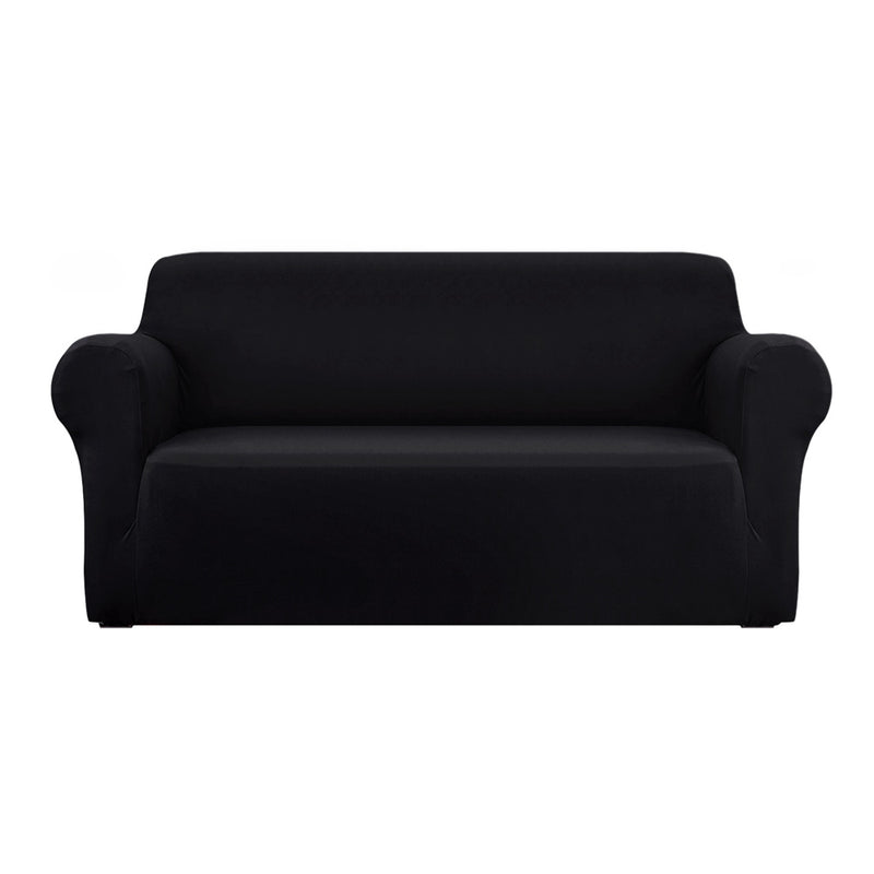 Artiss Sofa Cover 3 Seater Stretch Black Couch Protector