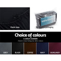 Artiss Sofa Cover 3 Seater Stretch Black Couch Protector