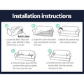 Artiss Sofa Cover 3 Seater Stretch Navy Couch Protector