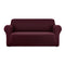 Artiss 3 Seater Sofa Cover Stretch Burgundy