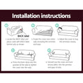 Artiss 3 Seater Sofa Cover Stretch Burgundy