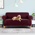 Artiss 3 Seater Sofa Cover Stretch Burgundy