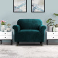 Artiss Sofa Cover 1 Seater Velvet Agate Green