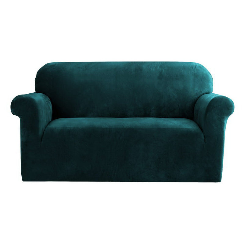 Artiss Sofa Cover 2 Seater Velvet Agate Green Couch Covers
