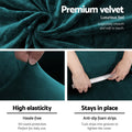 Artiss Sofa Cover 2 Seater Velvet Agate Green Couch Covers