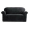 Artiss 2 Seater Sofa Cover Velvet Black Couch Slipcover