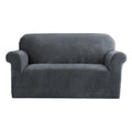 Artiss 2 Seater Sofa Cover Velvet Grey Couch Slipcover