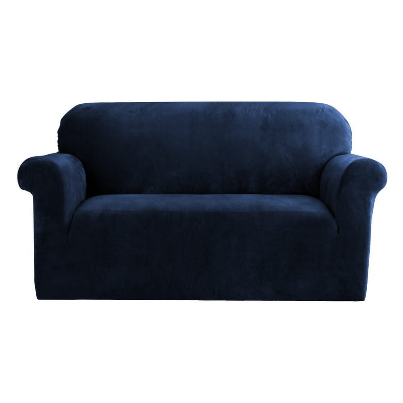 Artiss 2 Seater Sofa Cover Velvet Sapphire Couch Protector