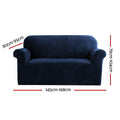 Artiss 2 Seater Sofa Cover Velvet Sapphire Couch Protector