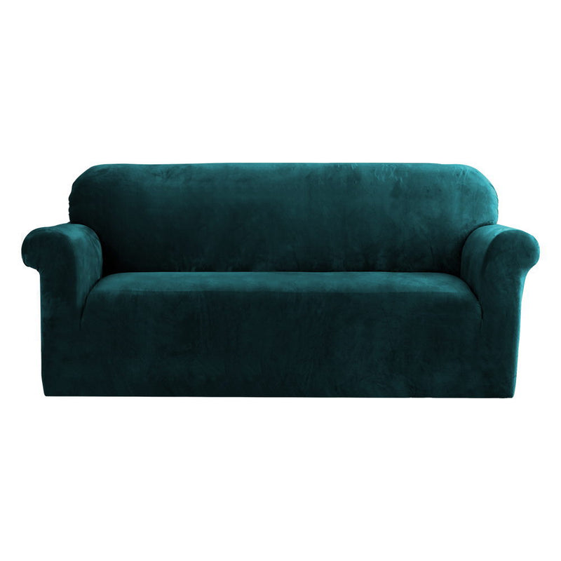 Artiss 3 Seater Sofa Cover Velvet Agate Green